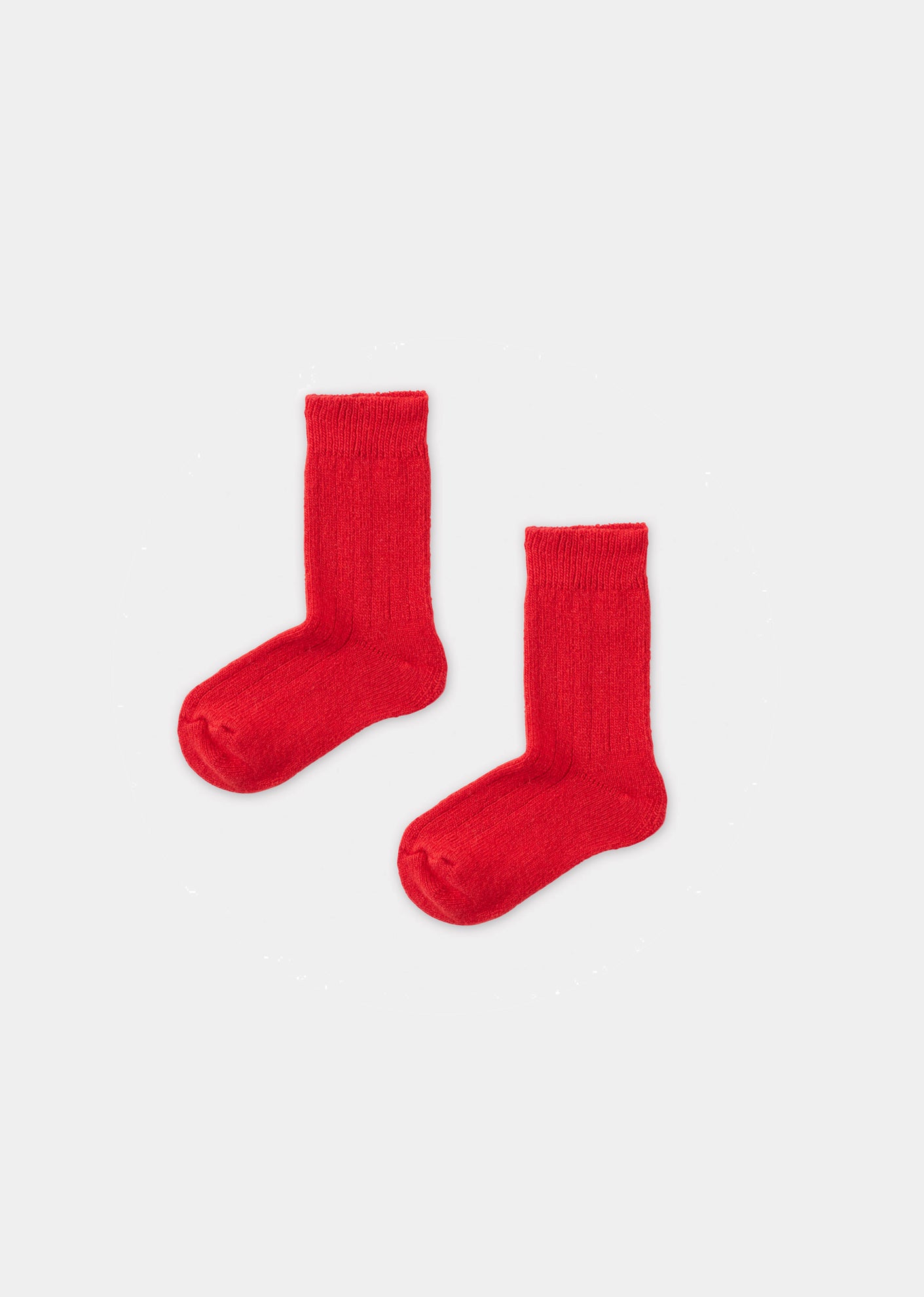CHILD RIB ANKLE SOCK - RED 