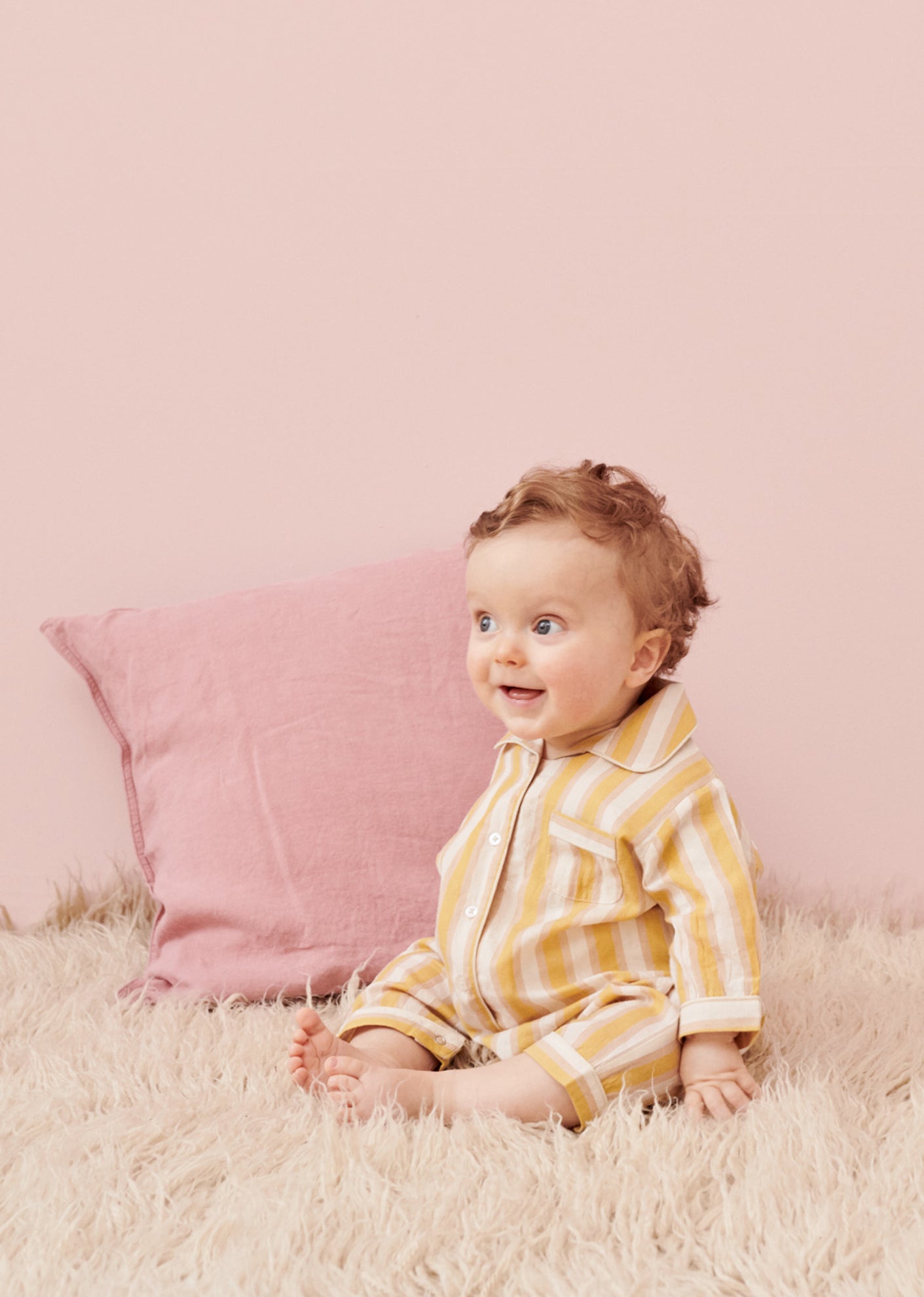 BABY PYJAMA - YELLOW STRIPE 2