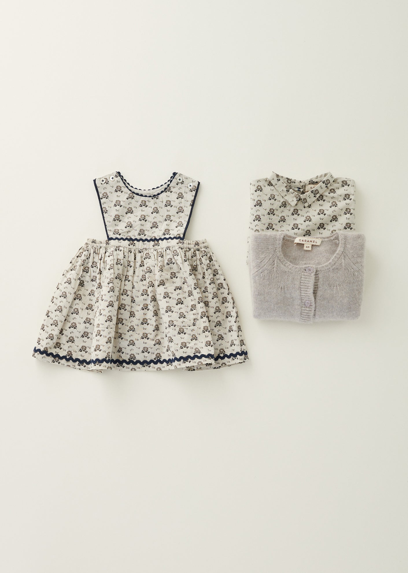 CARROT BABY SHIRT - POLKA FLORAL