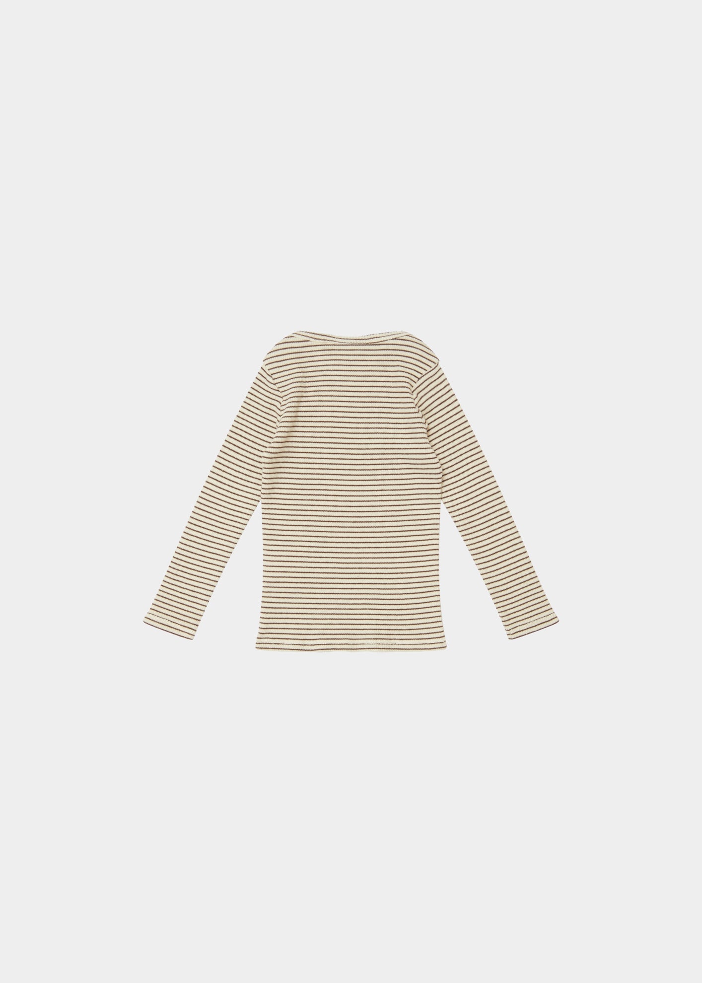 KISHON BABY COTTON T-SHIRT - CREAM/CHOCOLATE STRIPE