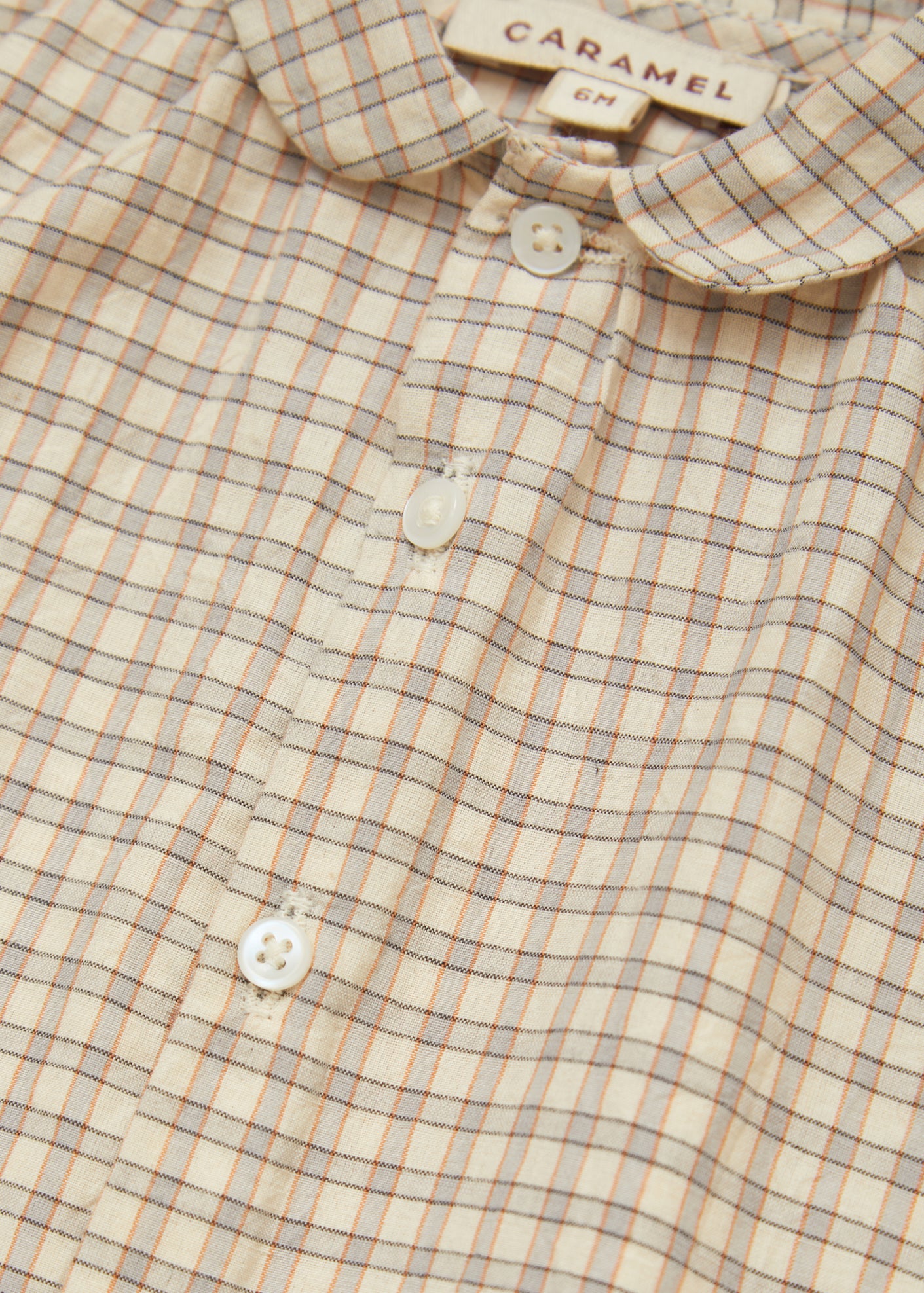 Baby Designer Tops - Aloe Baby Shirt - Brown Check
