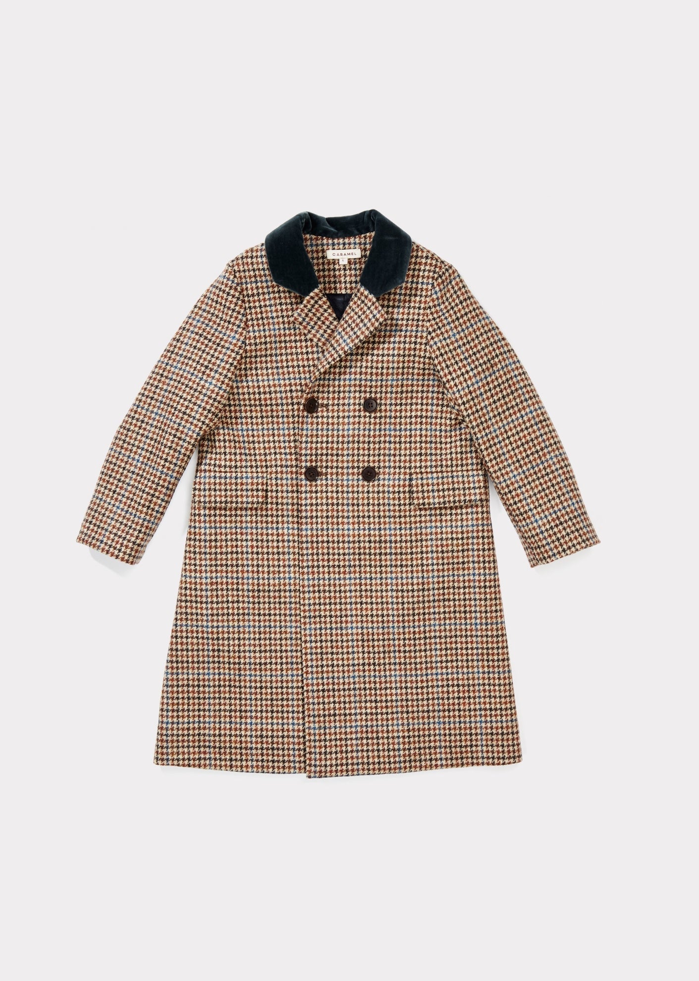 BEAR COAT - BEIGE WOOL CHECK