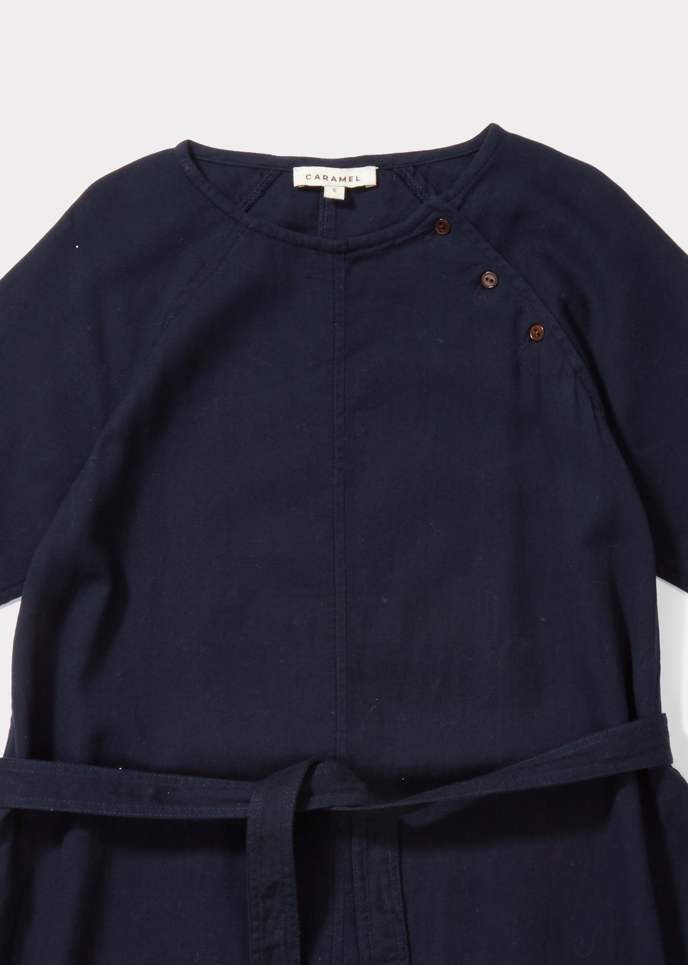 BELSAY EMBROIDERED DRESS - NAVY