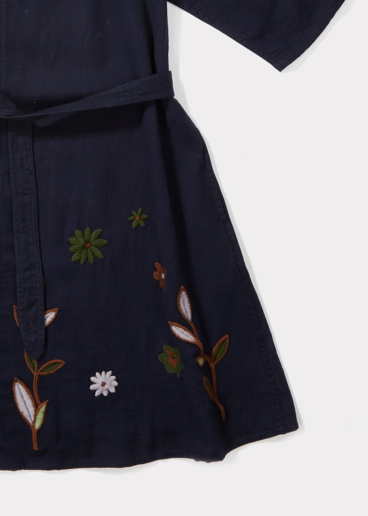 BELSAY EMBROIDERED DRESS - NAVY