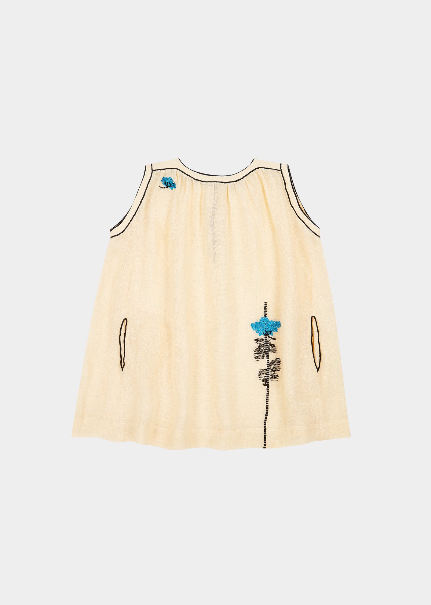 GINGER GIRL'S LINEN DRESS - BEIGE