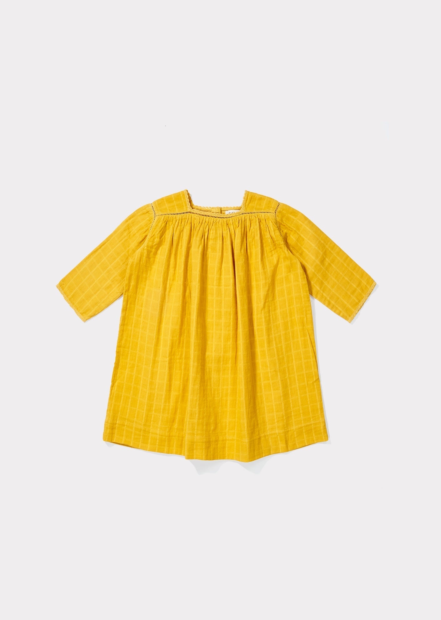 GIRAFFE BABY DRESS - YELLOW