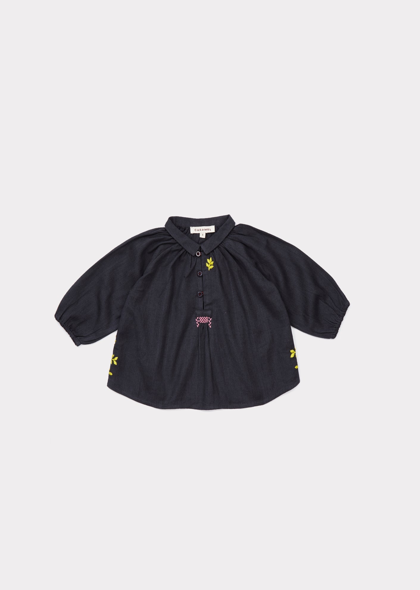 HADDON EMBROIDERY BABY BLOUSE - DARK SLATE