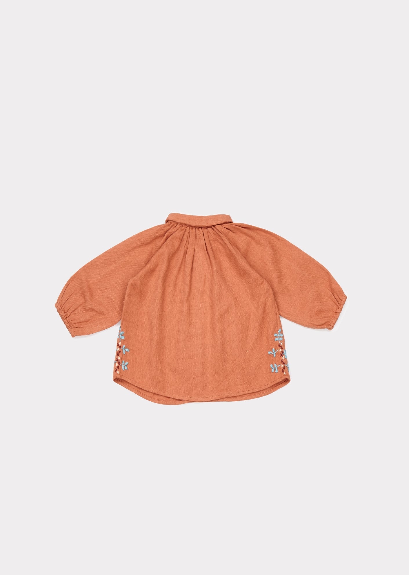 HADDON EMBROIDERY BABY BLOUSE - PERSIMMON