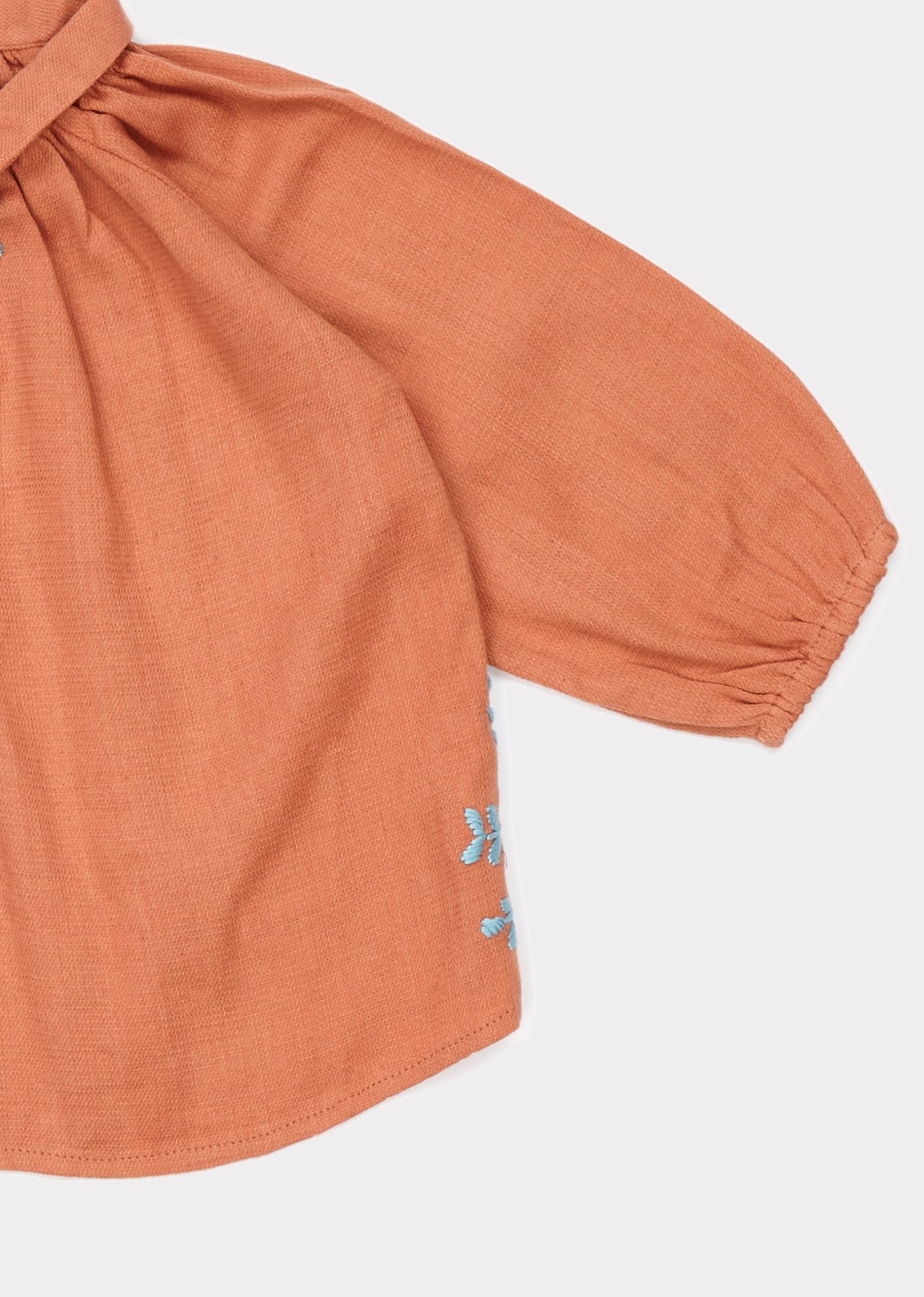 HADDON EMBROIDERY BABY BLOUSE - PERSIMMON