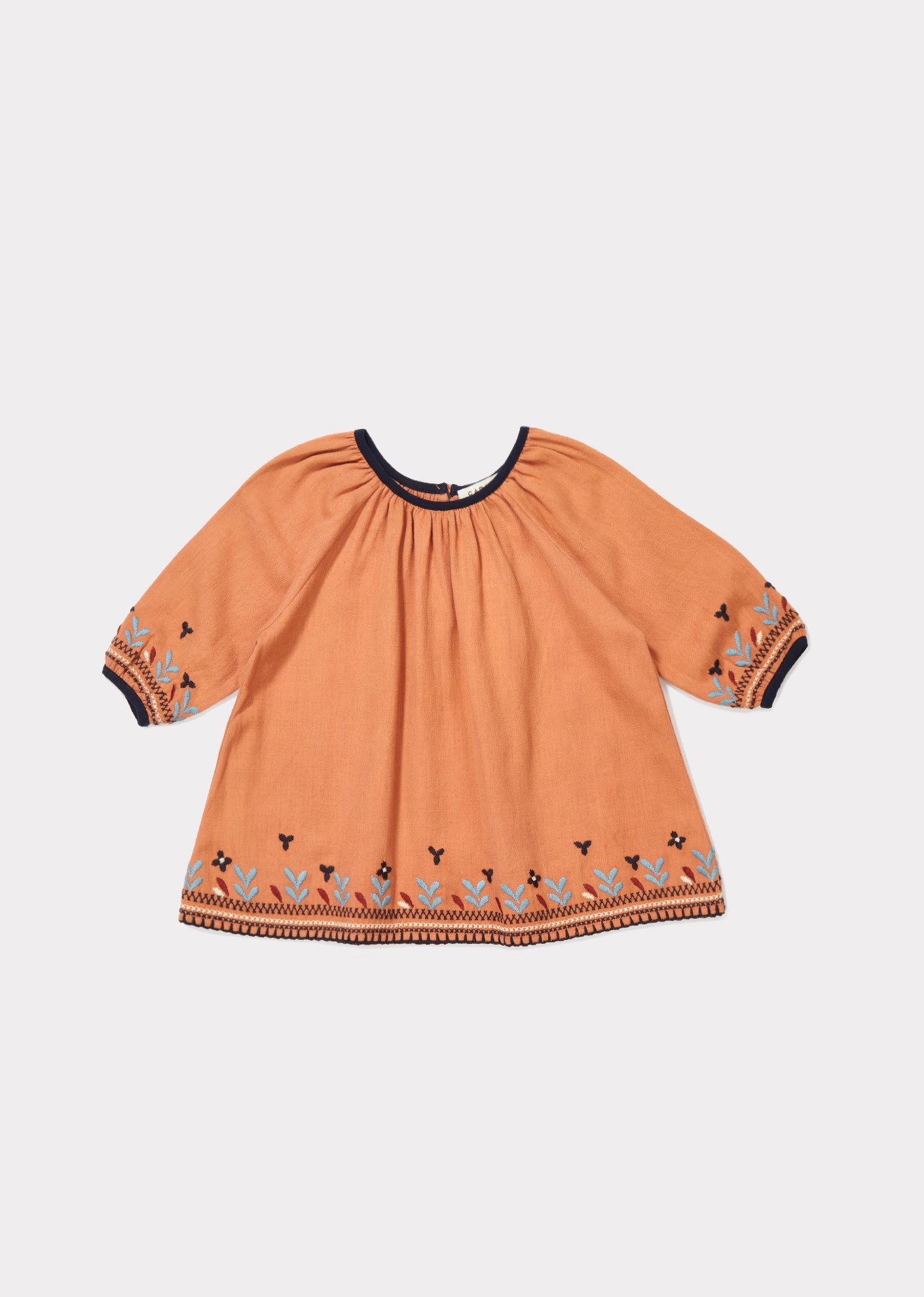 LYDFORD EMBROIDERY BABY DRESS - PERSIMMON