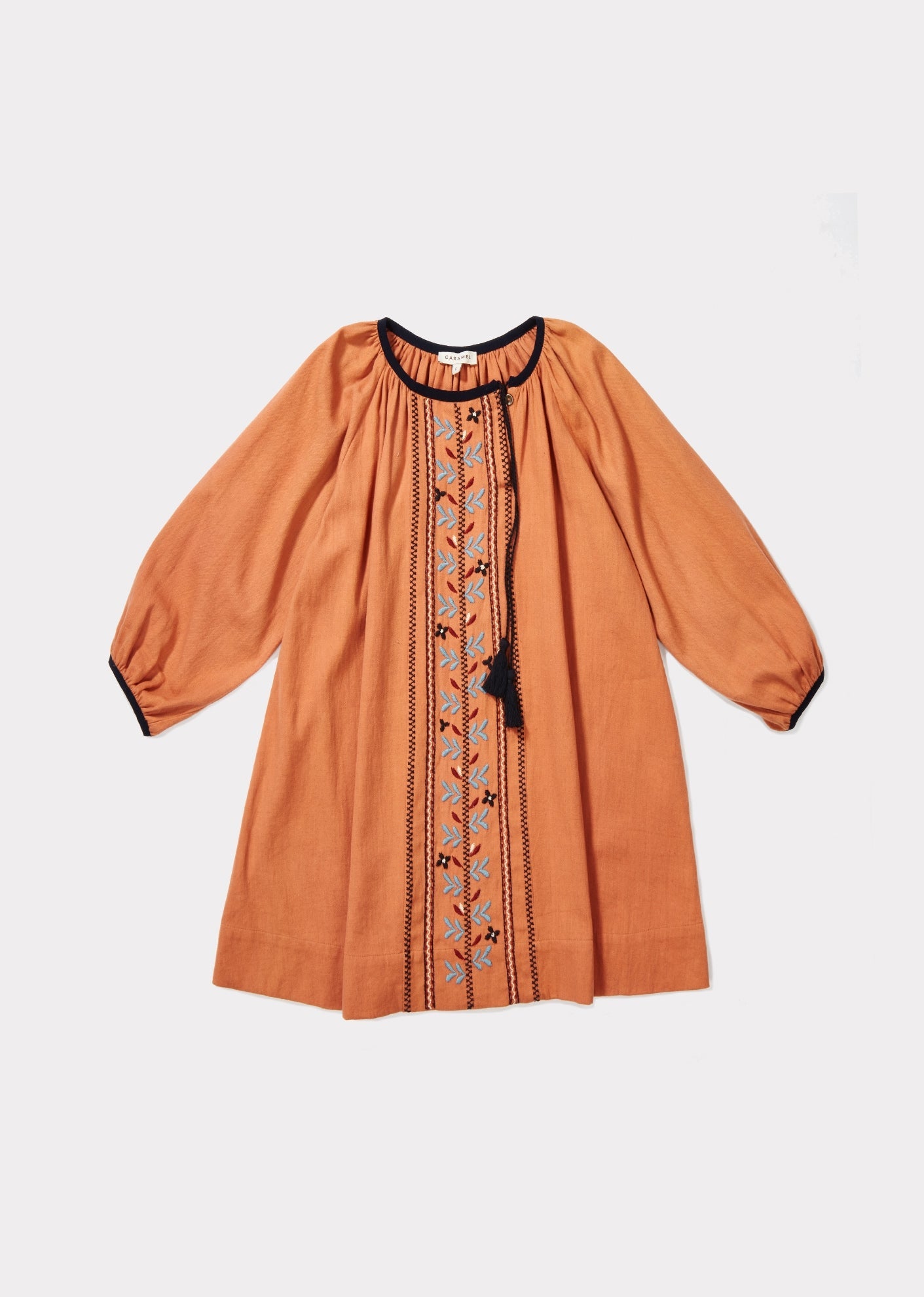 LYDFORD EMBROIDERY DRESS - PERSIMMON