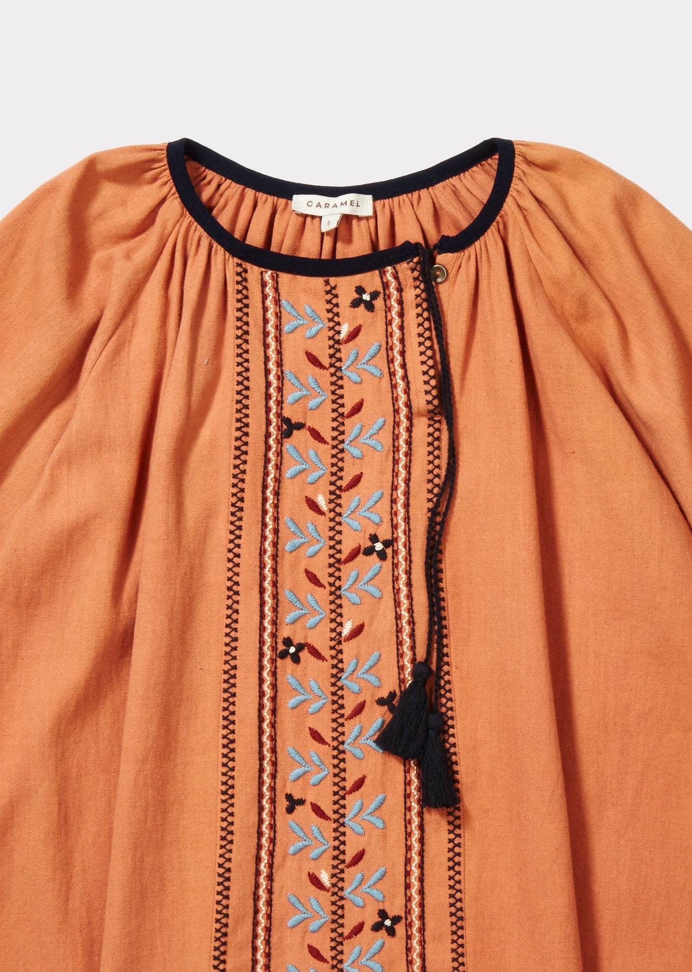 LYDFORD EMBROIDERY DRESS - PERSIMMON